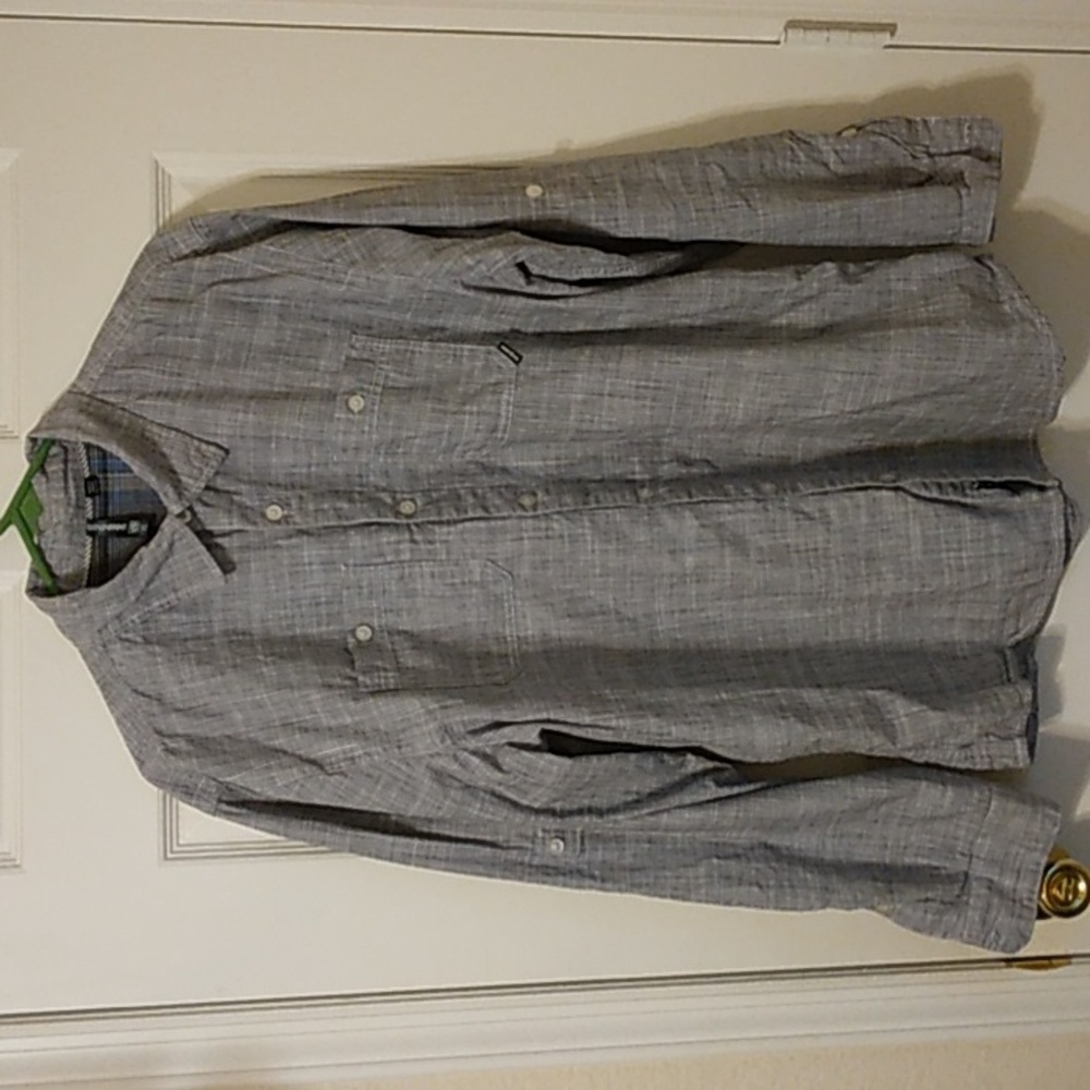 OCEAN CURRENT. Grey Longsleeve botton down
